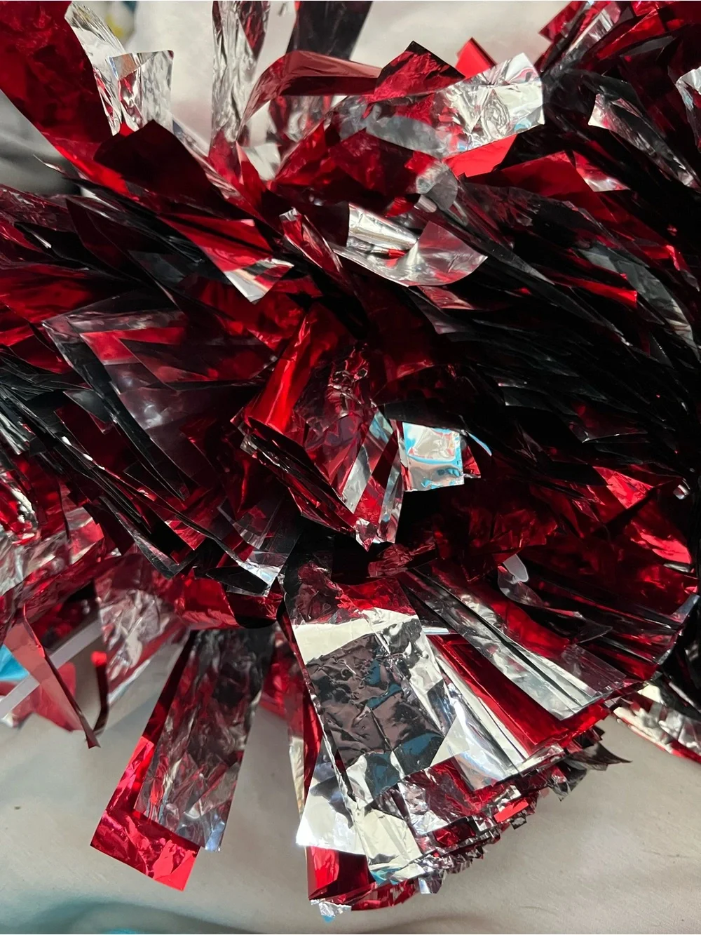 Metallic Red & Black Party Fringe Garland